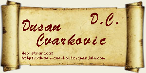 Dušan Čvarković vizit kartica